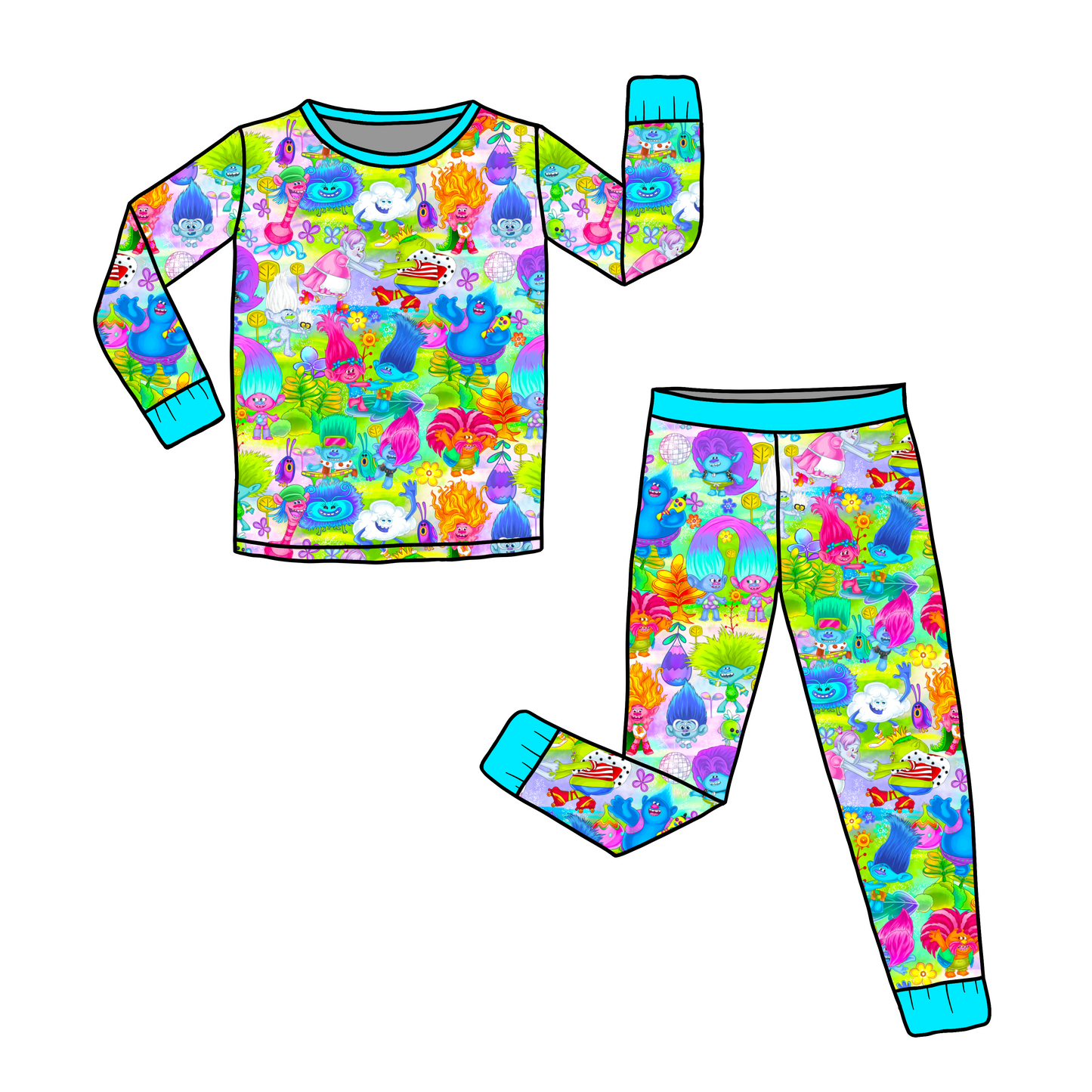 RTS Hug Time Bamboo Long Sleeve and Pants Pajama Set