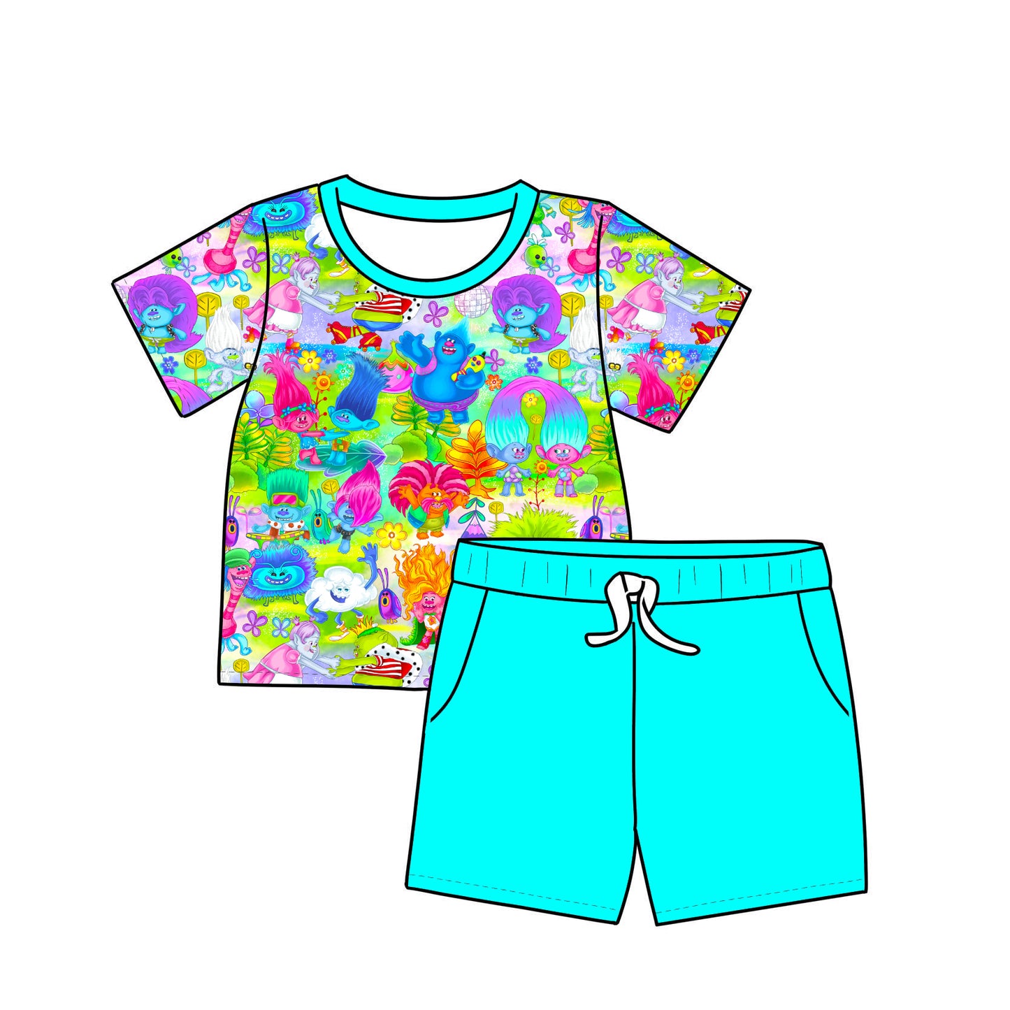 RTS Hug Time Tee and Shorts Bamboo Daywear