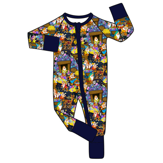 RTS Mine Train Bamboo Convertible Zip Romper