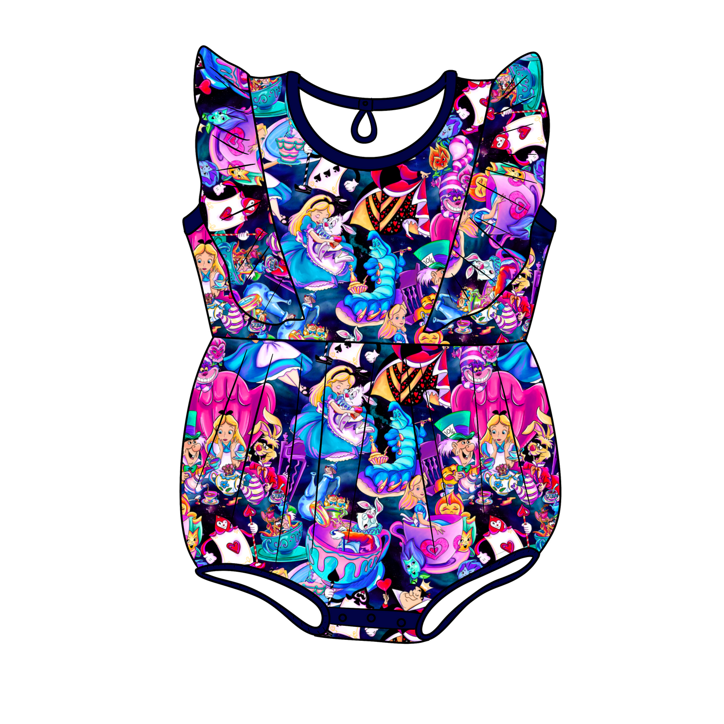 RTS Tea Party Bamboo Bubble Romper