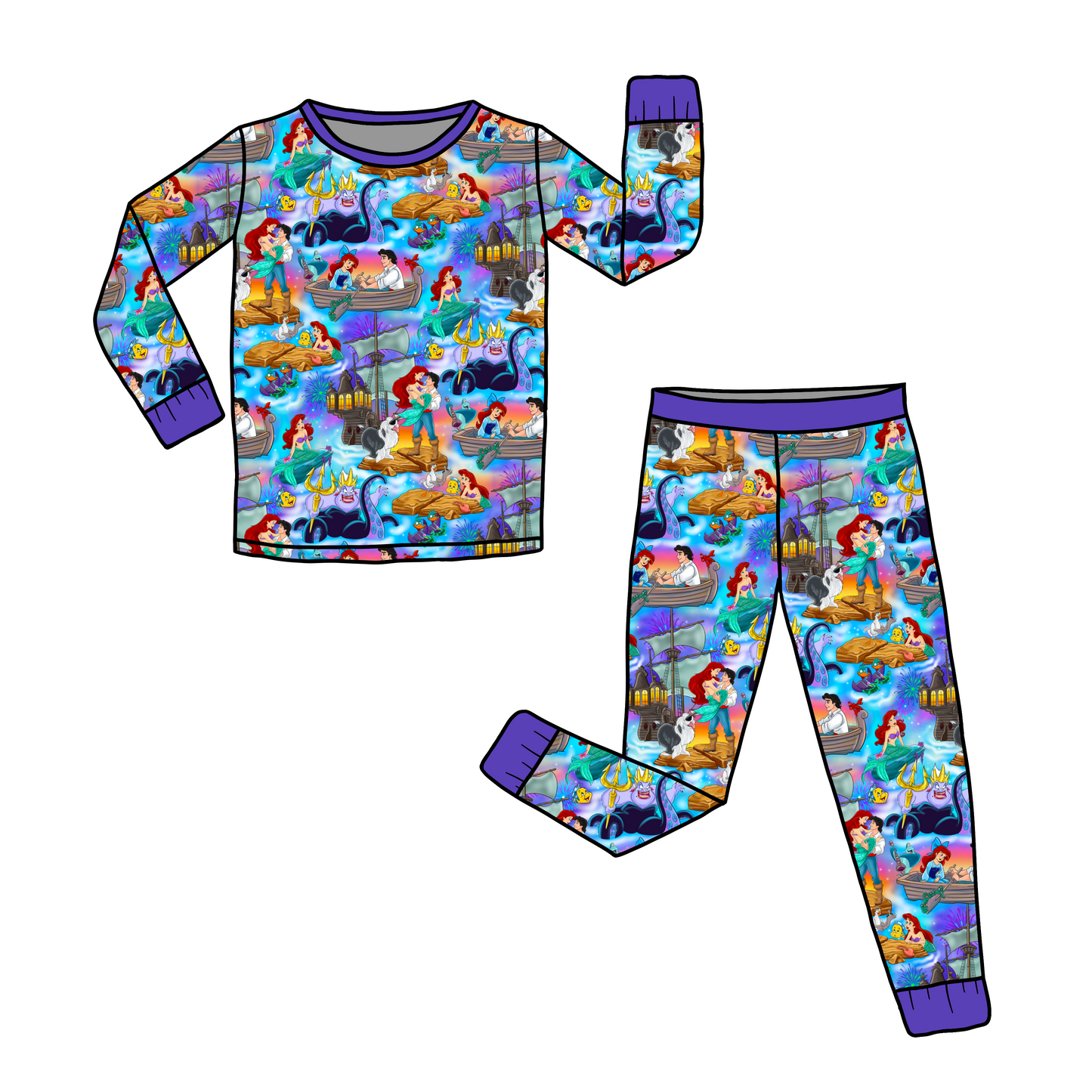 RTS Out of the Sea Bamboo Long Sleeve and Pants Pajama Set