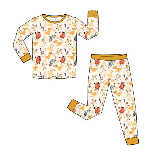 RTS Mighty King Bamboo Long Sleeve and Pants Pajama Set