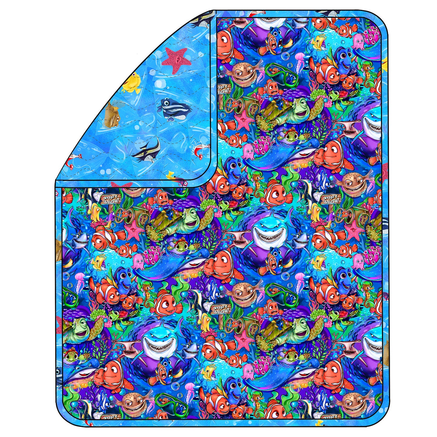 Pre-Order Triple Layer Quilted Bamboo Blanket - Fish Are Friends