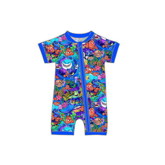 Pre-Order Shorty Romper - Fish Are Friends