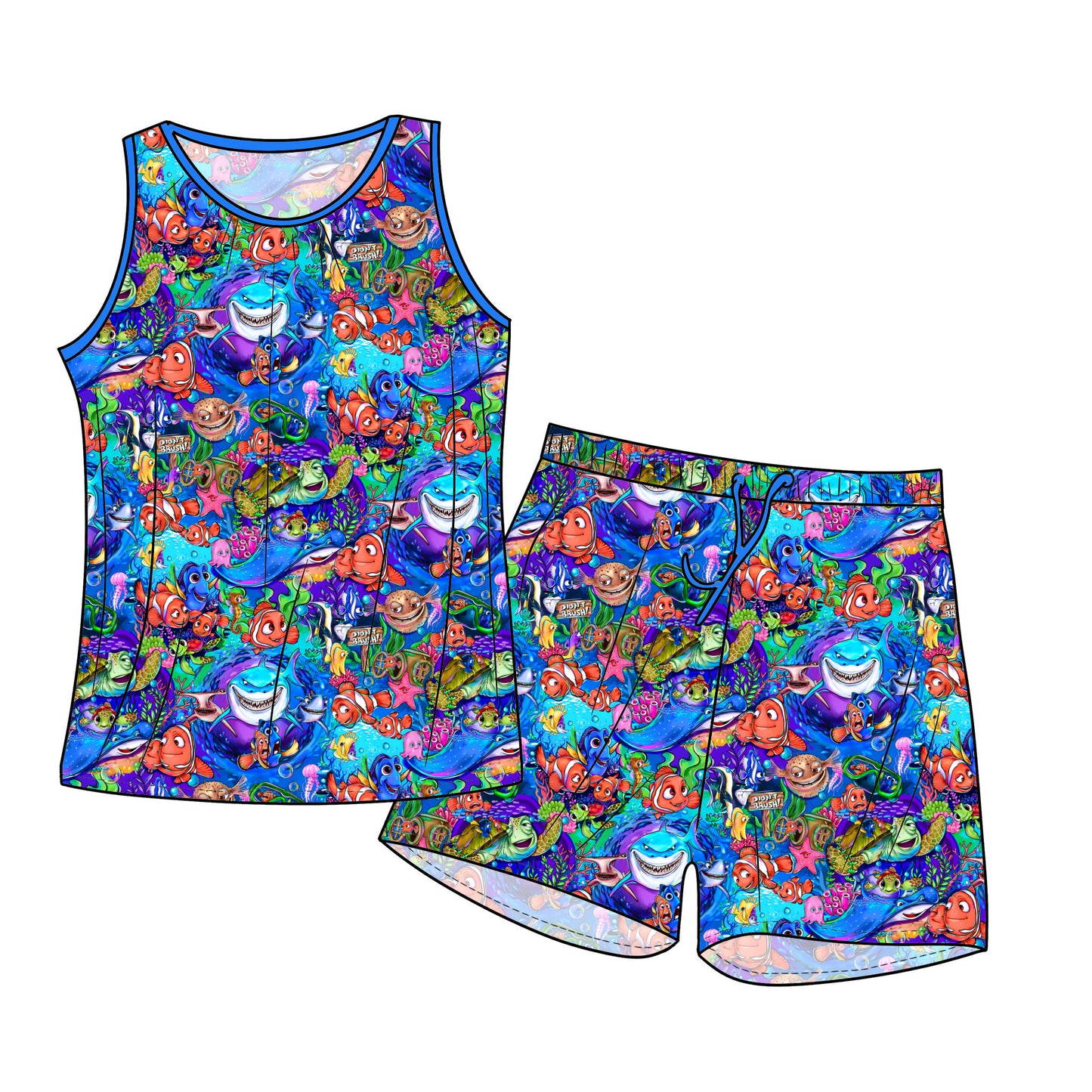 Pre-Order Tank and Shorts Pajama Set - Fish Are Friends