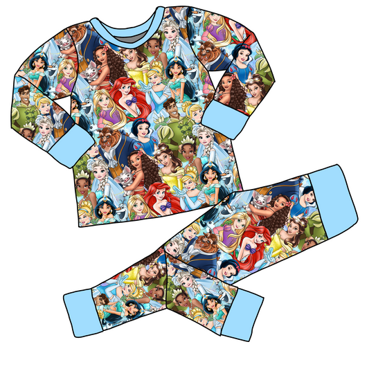 RTS Happily Ever After Bamboo Long Sleeve and Pants Pajama Set