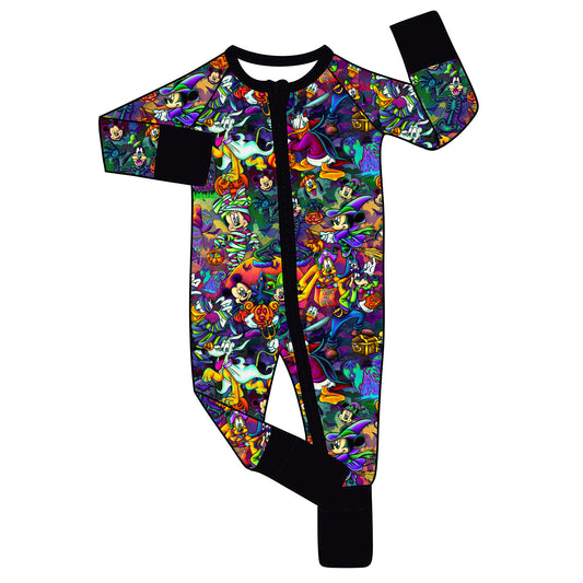 RTS BLACK CUFF Trick or Treat Convertible Zip Romper